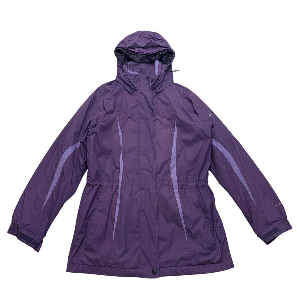 Columbia Interchange Jacket Womens Medium Purple Hooded Outdoor Shell 208XL7236